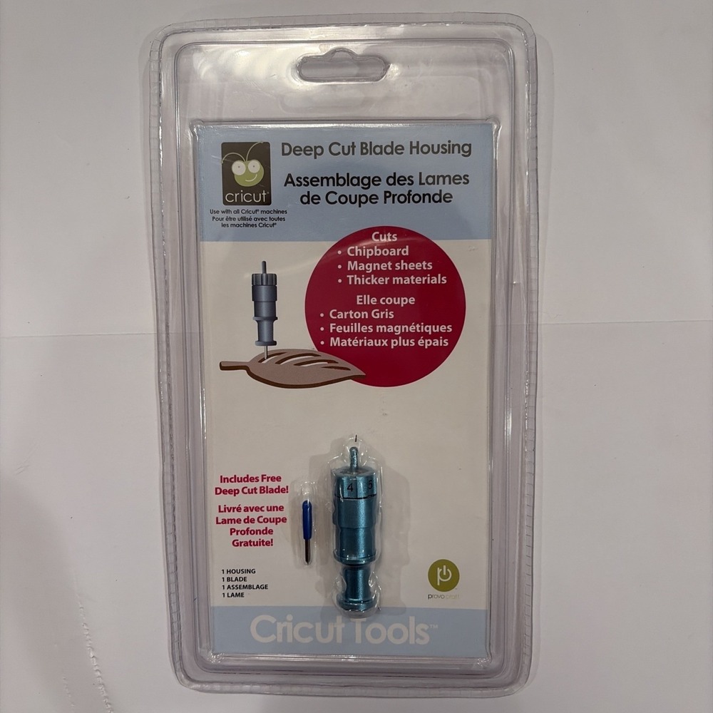 Cricut Deep Cut Blade with Housing   New/Sealed 29-0631